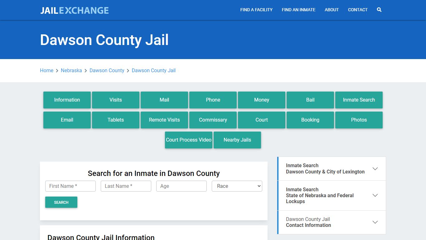 Dawson County Jail Roster Lookup, NE, Inmate Search